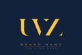UVZ abstract letter logo design Royalty Free Stock Photo