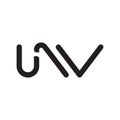 uw initial letter vector logo icon