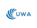 UWA letter logo design on white background. UWA creative circle letter logo concept. UWA letter design Royalty Free Stock Photo