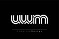 UWM Creative Unique Modern Letter Logo Design. Elegant Monogram Logo Design with Decorative Elements and Typography Royalty Free Stock Photo