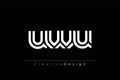 UWU Creative Unique Modern Letter Logo Design. Elegant Monogram Logo Design with Decorative Elements and Typography Royalty Free Stock Photo