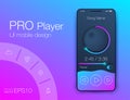 UX audio player templates. Stock vector eps10 Royalty Free Stock Photo