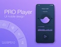 UX audio player templates Royalty Free Stock Photo