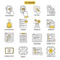Ux design elements icon set isolated on white background Royalty Free Stock Photo
