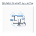UX design line icon Royalty Free Stock Photo