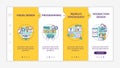 UX design process onboarding vector template Royalty Free Stock Photo
