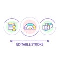 UX design process time optimization loop concept icon Royalty Free Stock Photo