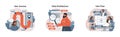 UX Design set. Flat vector illustration