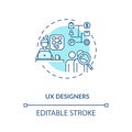 UX designer turquoise concept icon