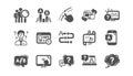 UX icons. AB testing, Journey path map and Question mark. Classic icon set. Vector