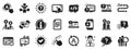 UX icons. Set of AB testing, Journey path map and Question mark icons. Vector