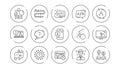 UX line icons. AB testing, Journey path map and Question mark. Linear icon set. Vector Royalty Free Stock Photo