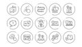 UX line icons. AB testing, Journey path map and Question mark. Linear icon set. Vector Royalty Free Stock Photo