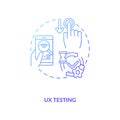 UX testing concept icon Royalty Free Stock Photo