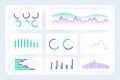 UX UI admin panel template, website user dashboard with graphics, statistic bars, diagram etc. Admin panel panel hud