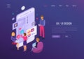 UX UI design. Interface development for mobile and desktop applications. Royalty Free Stock Photo