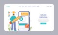 UX and UI design web banner or landing page. App or website interface Royalty Free Stock Photo