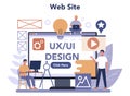 UX UI designer online service or platform. App interface