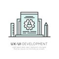 UX UI User Interface and User experience Process Concept Royalty Free Stock Photo