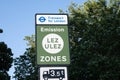 UXBRIDGE, LONDON, ENGLAND - 12 July 2023: Newly-installed ULEZ signage in Uxbridge