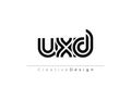 UXD Creative Unique Modern Letter Logo Design Royalty Free Stock Photo