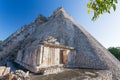 Uxmal, Yucatan, Mexico. Pyramid of the Magician. Royalty Free Stock Photo