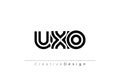 UXO Creative Unique Modern Letter Logo Design Royalty Free Stock Photo
