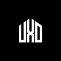 UXO letter logo design on BLACK background. UXO creative initials letter logo concept. UXO letter design