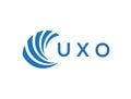 UXO letter logo design on white background. UXO creative circle letter logo concept. UXO letter design