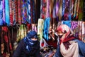 Uyghur girls at market Royalty Free Stock Photo