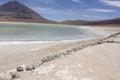 Dramatic landscape of Uyuni in Bolivia, South America where desert meets the mountains Royalty Free Stock Photo