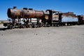 Rusting Vintage Steam Locomotive at The Cementerio de Trenes\' or Great Train Graveyard.