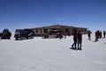 Uyuni, Bolivia. Salt hotel near the Dakar Bolivia Monument in Salar de Uyuni in Bolivia