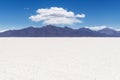 Uyuni salt flat and Andes mountains, Bolivia Royalty Free Stock Photo