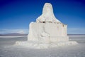 The Dakar Rally Salt Sculpture on the Salt Flats. Uyuni Salt Flat, Bolivia, October 11, 2023.