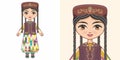 Uzbek girl in national costume