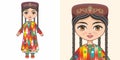 Uzbek girl in national costume