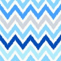 Uzbek ikat silk fabric pattern, indigo blue and white colors Royalty Free Stock Photo