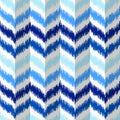 Uzbek ikat silk fabric pattern, indigo blue and white colors Royalty Free Stock Photo