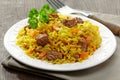 Uzbek national dish plov Royalty Free Stock Photo