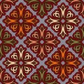 Uzbek pattern. Traditional national pattern of Uzbekistan. Text