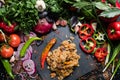 Uzbek plov vegetable background healthy food