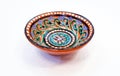 Uzbek pottery - bowl made by the ceramics of Gijduvan, which lies near Bukhara, they emphasize the warm Golden