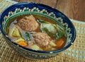 Uzbek soup kiima shurpa