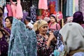 Uzbek women selling on the Margilan bazzar, Fergana Valley, Uzbekistan