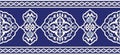 Uzbekistan Blue Seamless Border