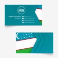 Uzbekistan Flag Business Card, standard size 90x50 mm business card template