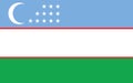 Uzbekistan flag vector graphic. Rectangle Uzbekistani flag illustration. Uzbekistan country flag is a symbol of freedom,