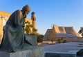 Uzbekistan. Khiva. Statue of Muhammad ibn Musa al-Khwarizmi - famous scientist born in Khiva in 783. The term algorithm still remi
