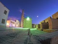 Uzbekistan. Khiva. Streets of the old city in night illumination..